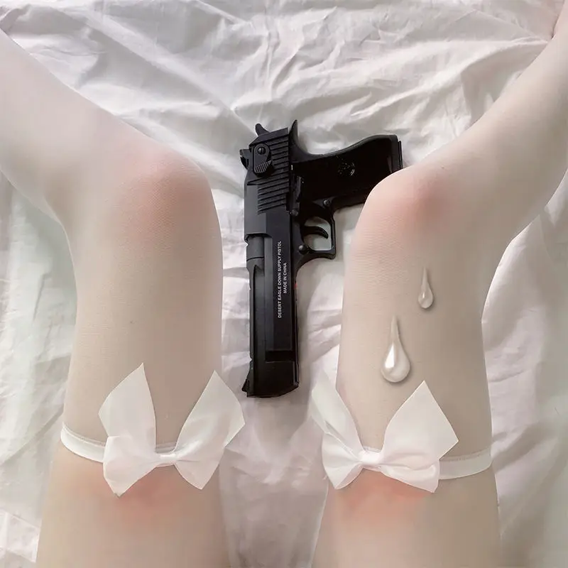 

Лидер продаж, милые чулки до бедра с большим бантом, привлекательные чулки до колена, милые кружевные чулки выше колена для девушек