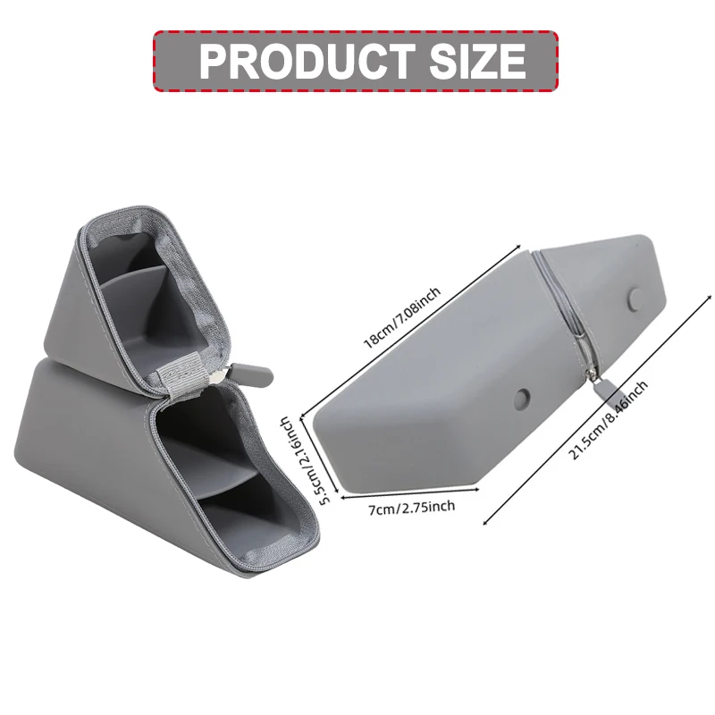 مقلمة من السيليكون حامل قلم ذو سعة كبيرة أدوات مكتبية مستطيلة متدرجة قابلة للتوسيع حقيبة أقلام رصاص عمودية مستلزمات مكتبية #6