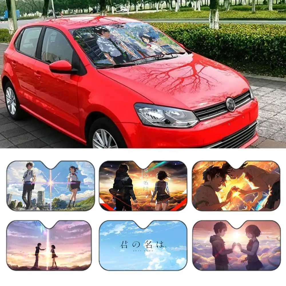 Y-Your N-Name Movie Windshield Car Sunshade Funny Animal Windshield Sun Shade Window Cars Folding Rays Sun Visor Protector