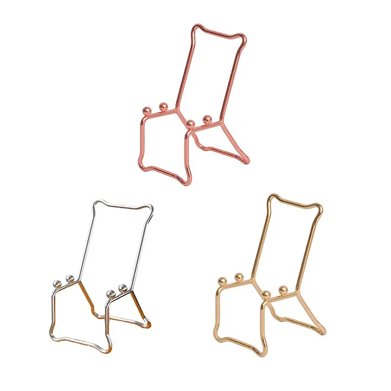 1pcs Creative Metal Hollow Mobile Phone Tablet Computer Desktop Shelf Multi-functional Portable Mobile Phone Mount Stand