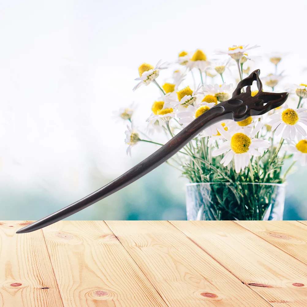 

Elegant Ebony Hairpin Chopsticks Bamboo Chinese Slightly Curved Women Girl Hair Accessories Wood Stick