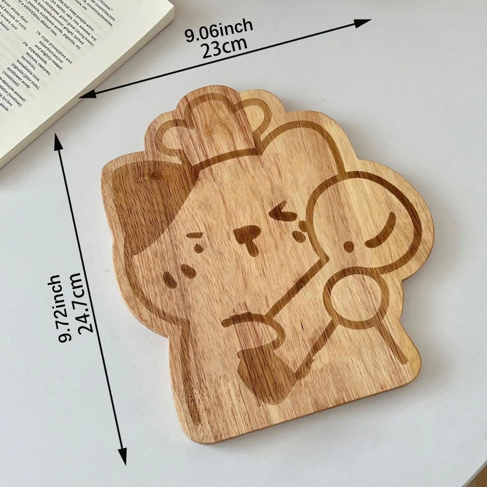 Wooden Cutting Board Cheese Board Kitchen Baking Tools Serving Tray Multipurpose Wood Bread Board for Carving