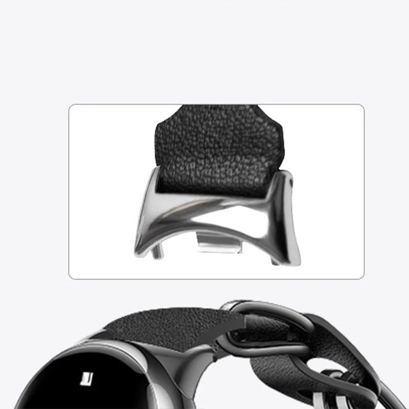 Correa de cuero y acero inoxidable para xiaomi Mi Band 8, accesorios para smartwatch, pulsera, correa NFC