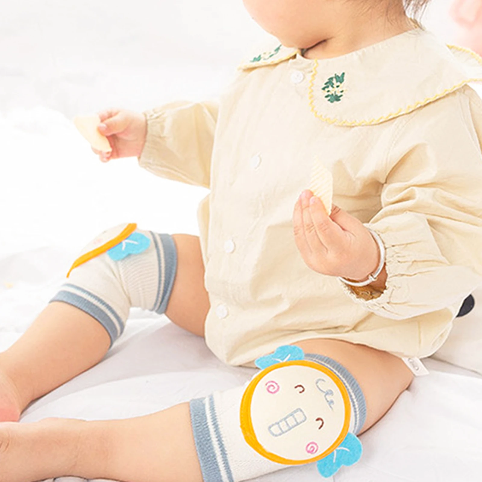 

Baby Toddler Crawling Knee Pads Protector Anti Collision Breathable Comfortable Lightweight Cotton Cartoon Animal Pattern For