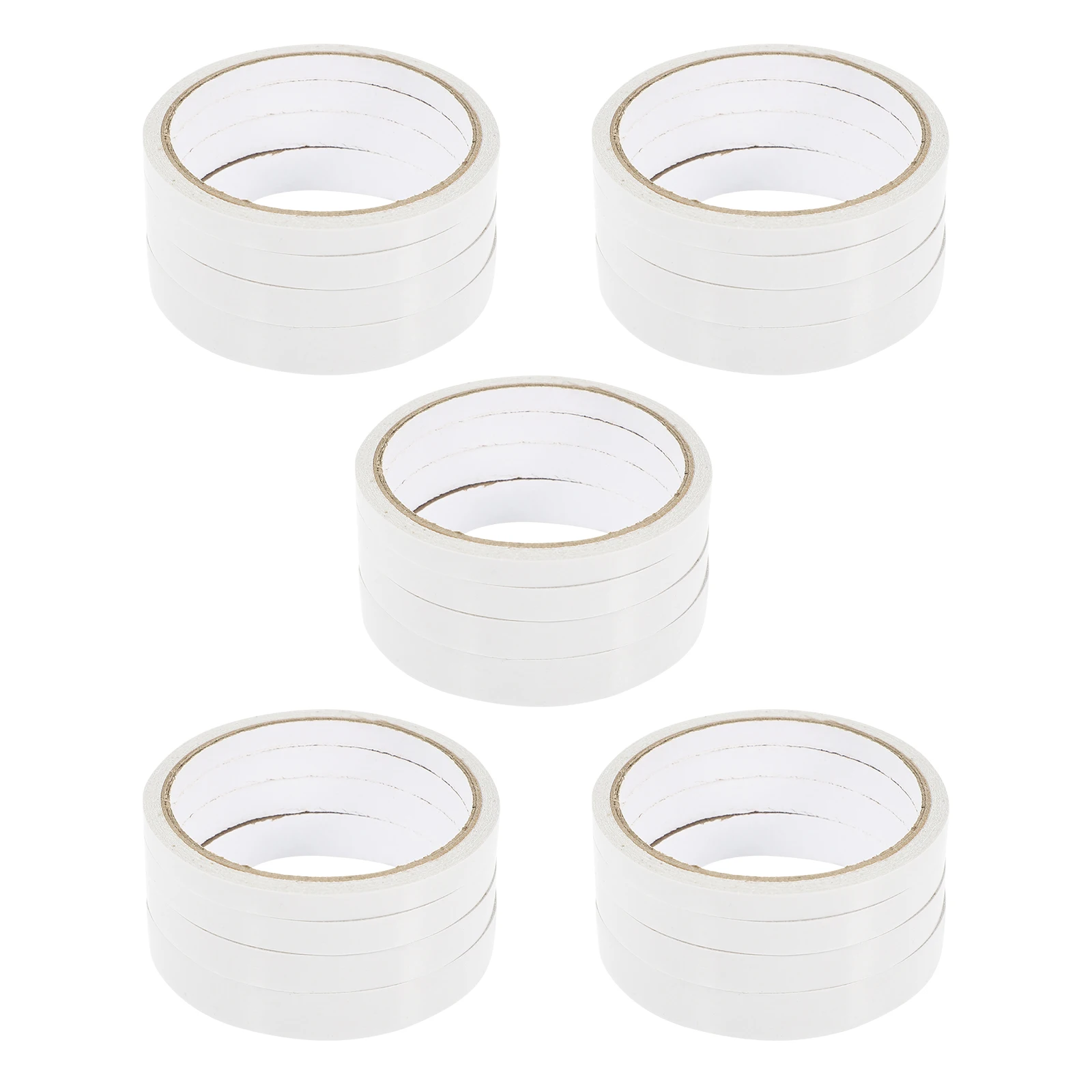 

20 Rolls Double Sided Tape Paper Universal Adhesive Students Stationery Self adhesive Tapes White Painters Strong Craft School