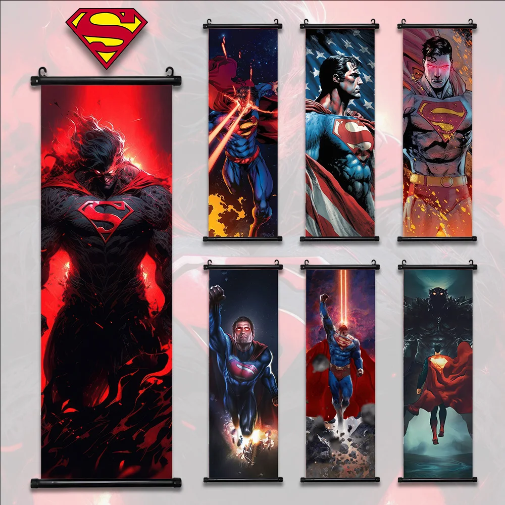 DC Superman Poster Film Tapete Comic Wand kunst Leinwand Malerei Bild druck hängen Scroll Home Schlafzimmer Dekoration Kunst