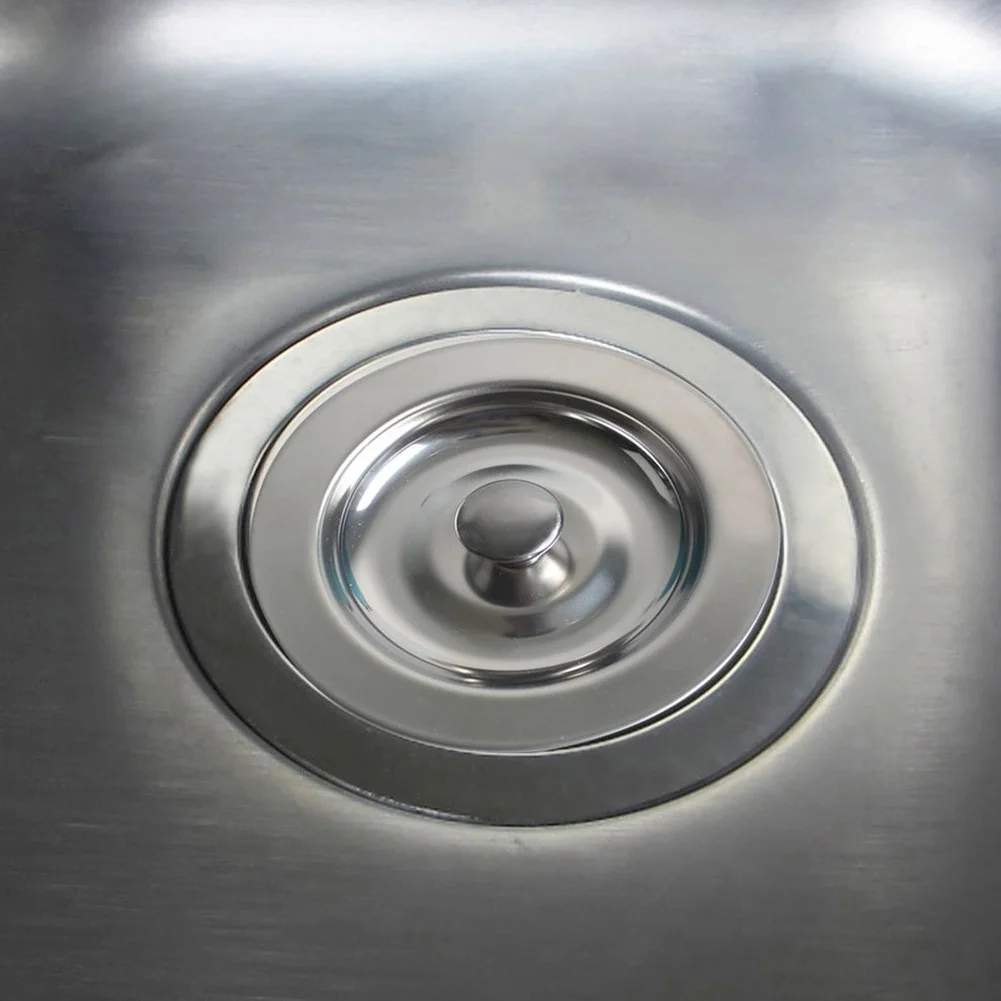 Polished Edge Drain Cover For Safety Stainless Steel Sink Cover Replacement Sink Cover 88mm Sink Drain Cover Water-tight Sealing