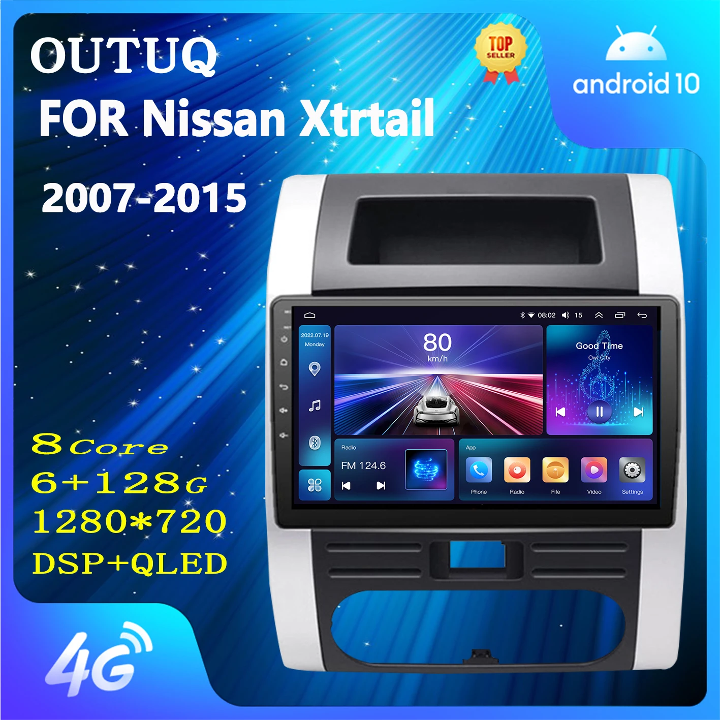 

2 Din Android Auto Radio for Nissan Xtrtail T31 2007-2015 Car Radio Multimedia GPS Track Carplay 2din