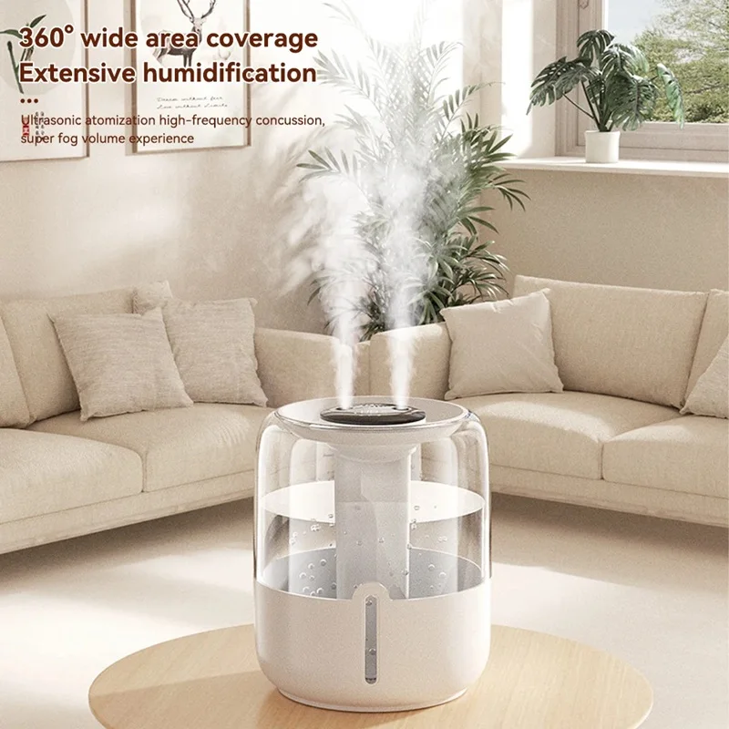 مرطب بسعة كبيرة 6.8 لتر مع ضوء ليلي USB للعلاج بالروائح، رذاذ مزدوج للمنزل والمكتب وغرفة النوم وسطح المكتب #5