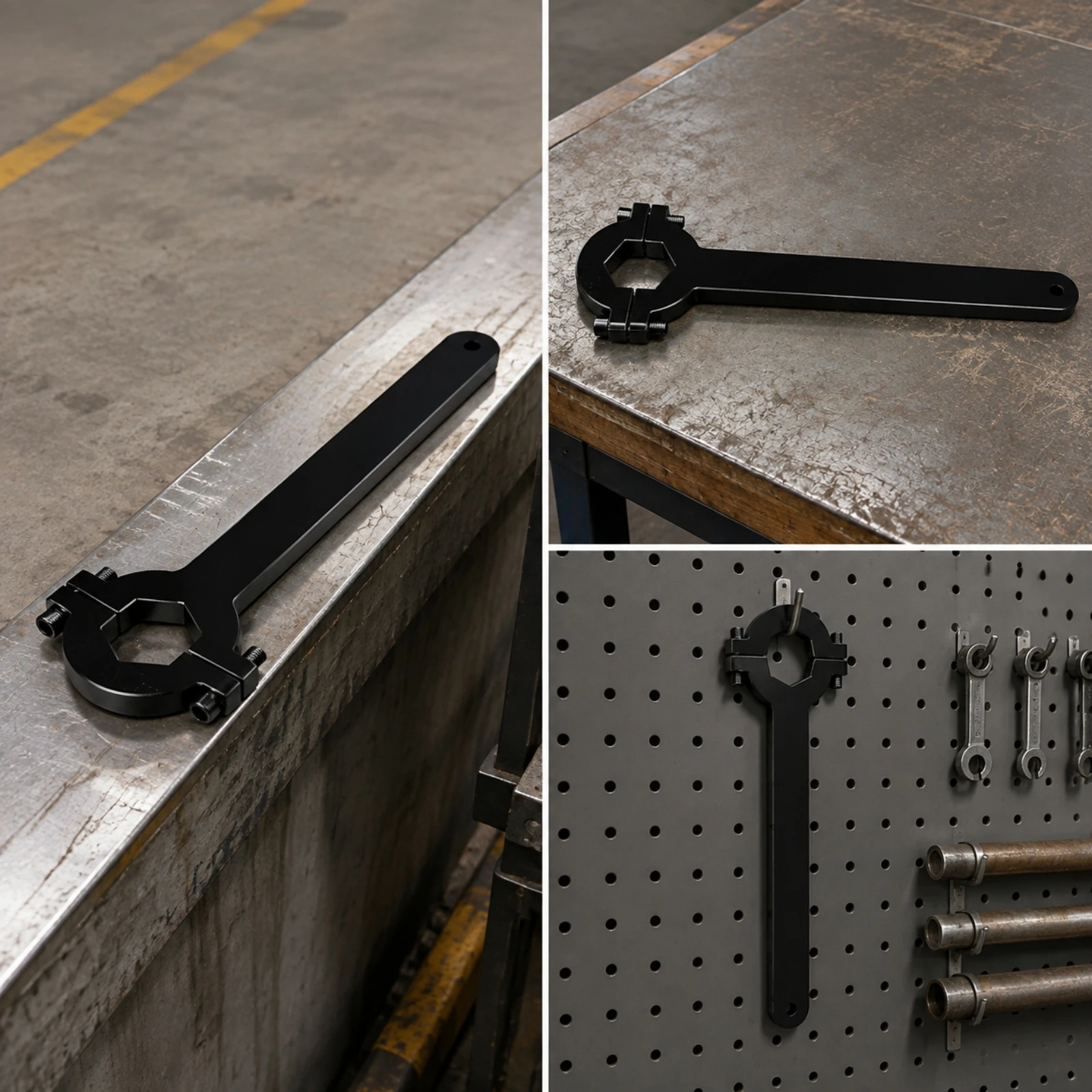 Tie-Rod Adjustment Wrench Heavy Duty CR-V Alloy Steel Tie-Rod Wrench Wear Resistant Reliable for Mechanics, Mechanical Assembly