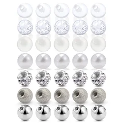 5/35PCS 14G 16G Replacement Ball Body Jewelry Stainless Steel Clear Acrylic Ball for Piercing Bar Barbell Studs Parts Diameter