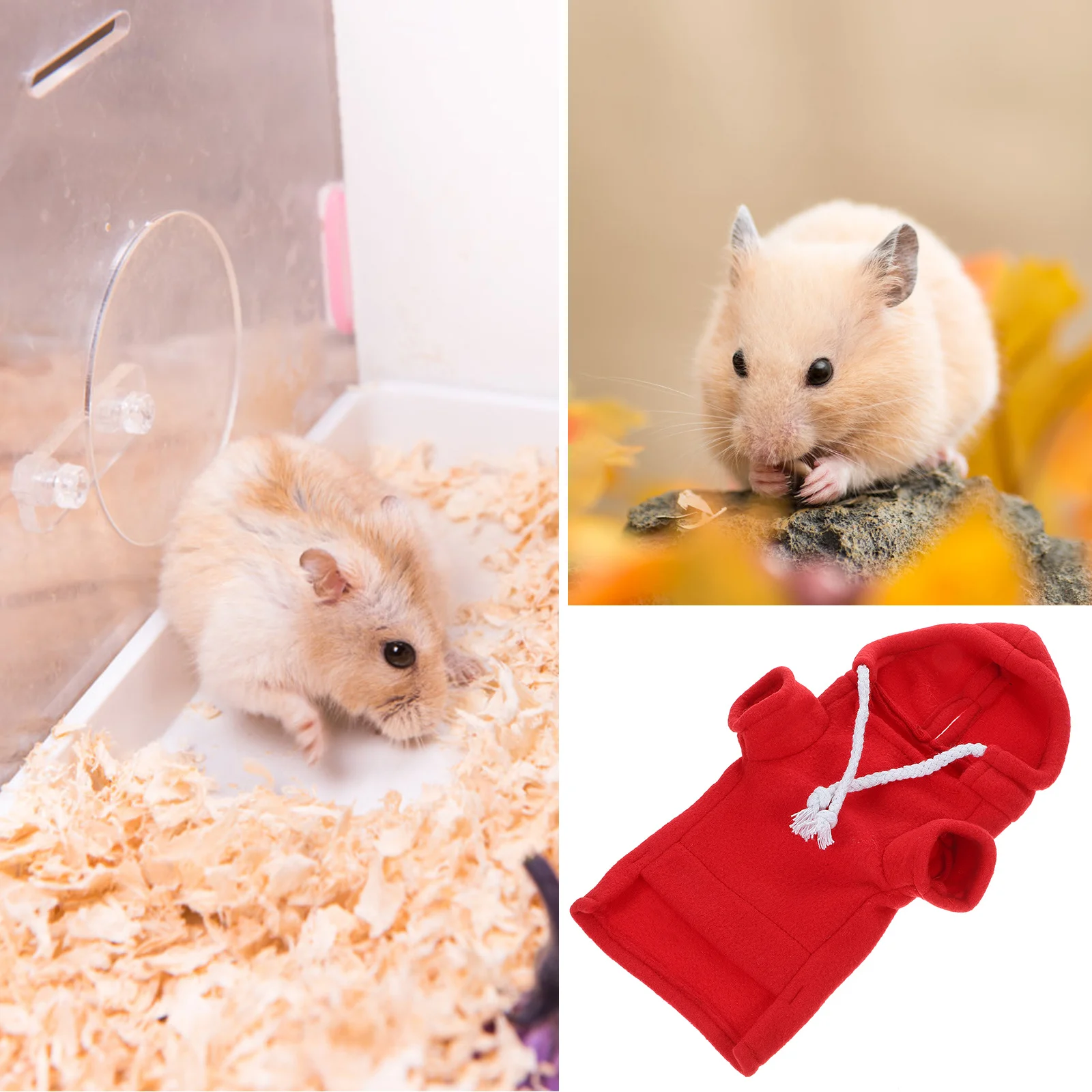 Bluza dla małych zwierząt, polarowa, wygodna dla chomika, fretki, szynszyli, na codzienne spacery, strój na święta i imprezy.