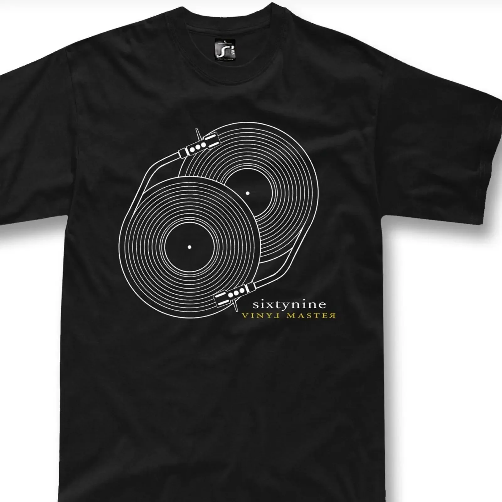 Vinyl Record DJ T Shirt Music Dance Club vintage Washed Versatile designer clothes Top For Everyday Wear streetwear graphic