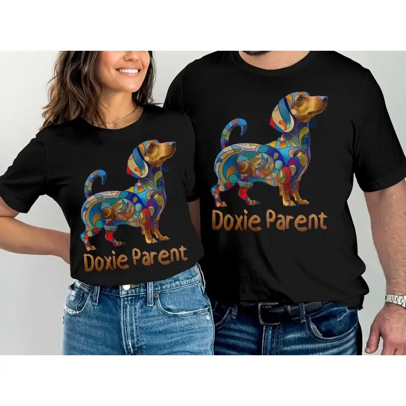 

Dachshund Parent T Shirt Cute Doxie Design Perfect For Lovers Unique Dog Art Stylish Sausage