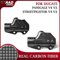 For DUCATI Panigale V4R 899 959 1199 1299 Streetfighter V2 V4 V4S Carbon Fiber Rear Brake Pump Cover Cap Motorcycle Accessories