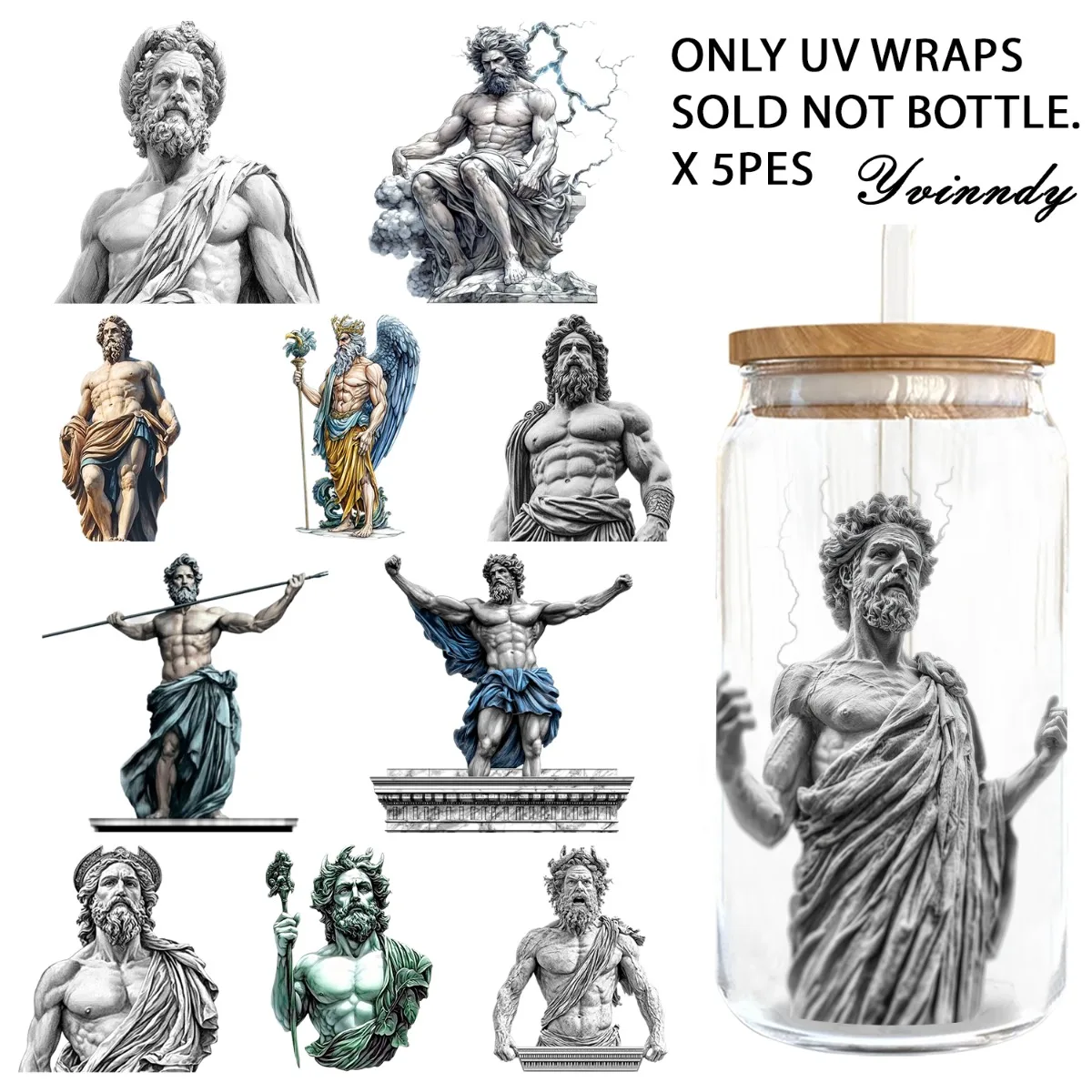 5Pcs/Set Of 16OZ Uv…