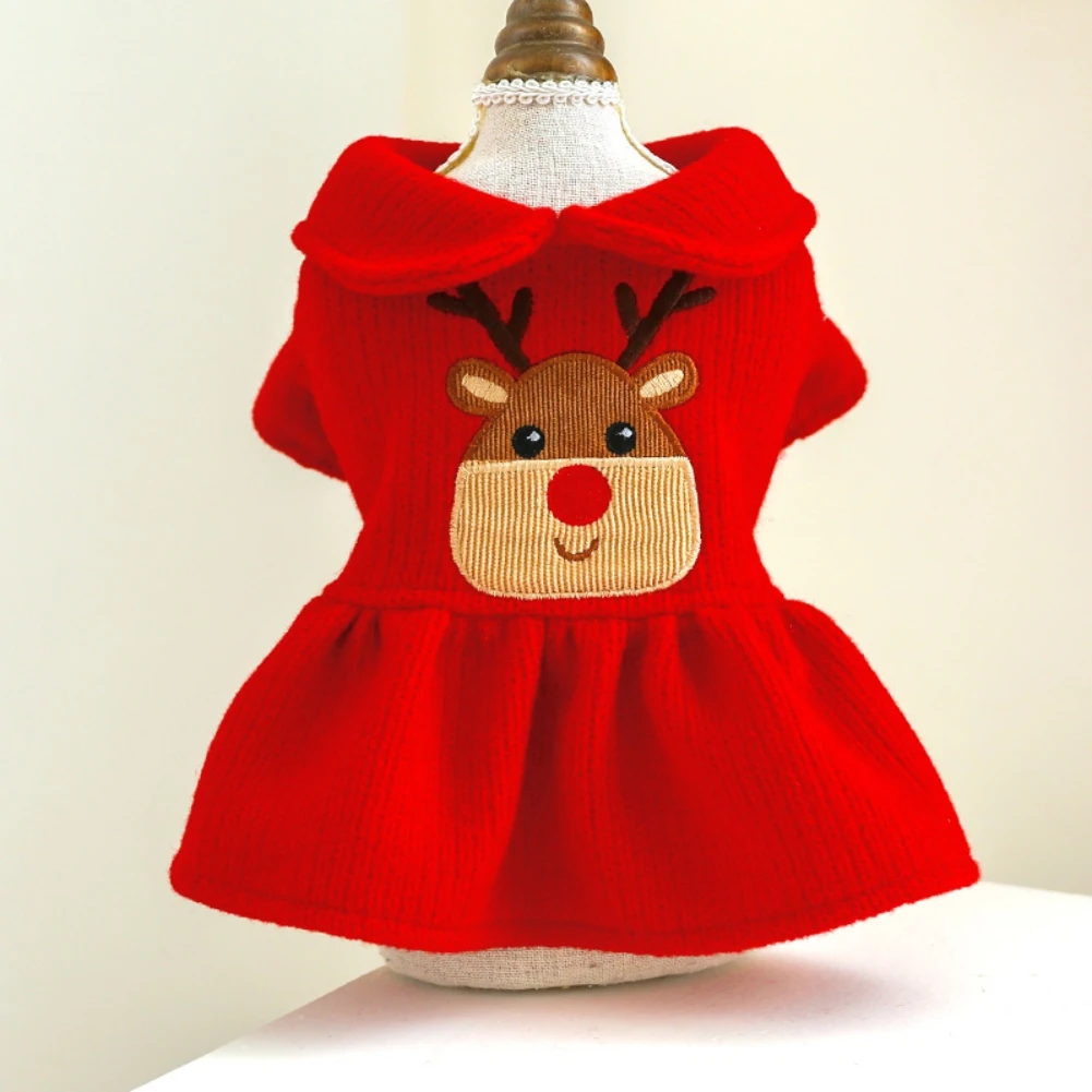 Christmas Pet Clothing Moose Hoodie Costume Dog Dress Costume for New Year Holiday Pet Clothes for Small Medium Dogs Chihuahua