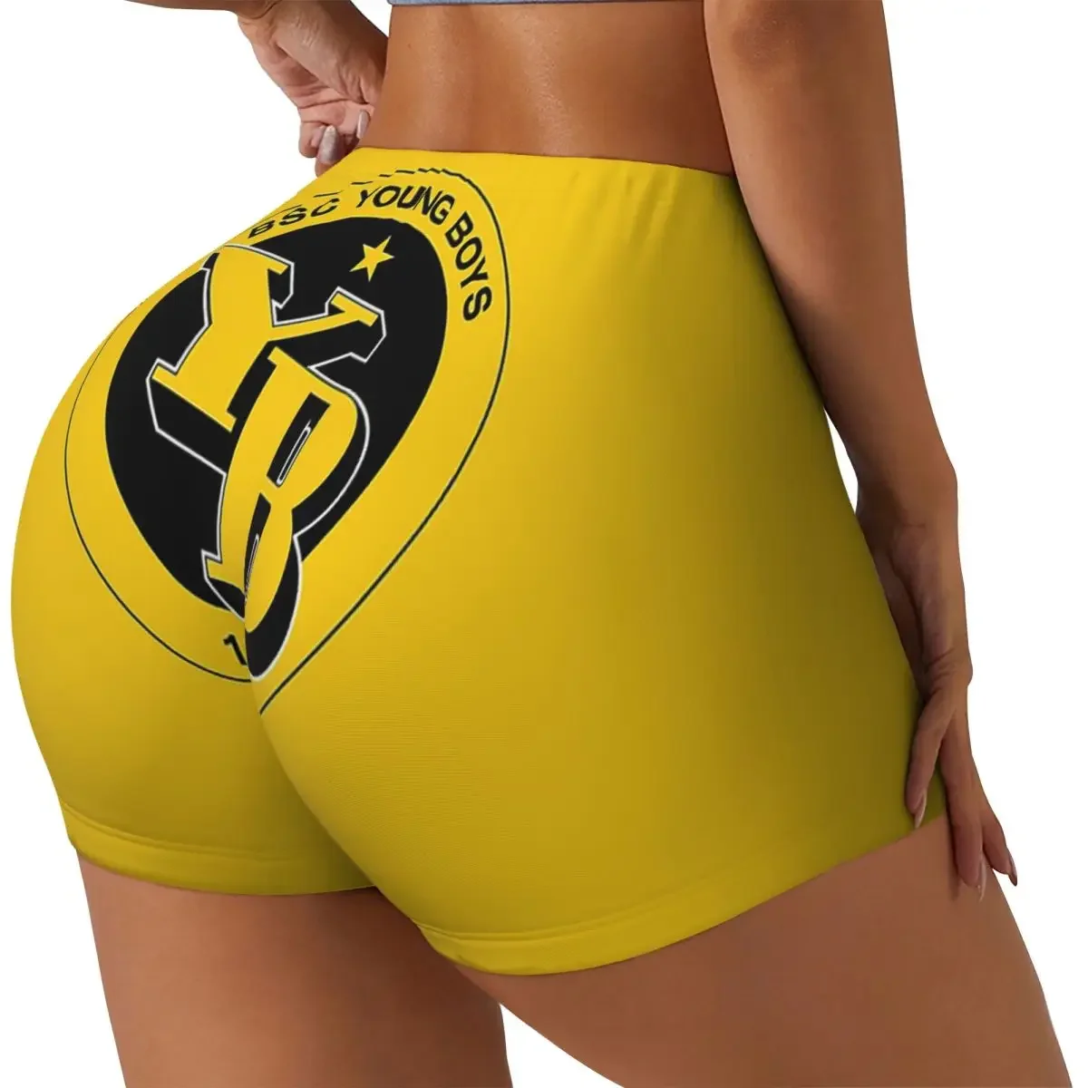 Custom BSC Young Boys Swiss Football Sports Fans Bern Switzerland Women Gym Workout Running Shorts Athletic Yoga Shorts