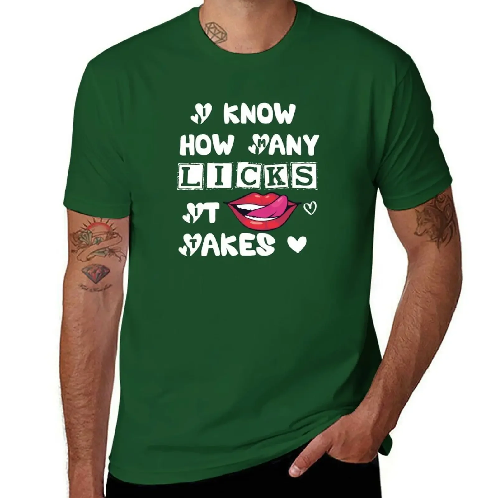 I know how many licks it takes T-Shirt graphics sublime funnys vintage clothes men graphic t shirts Male fashion Hot Sale