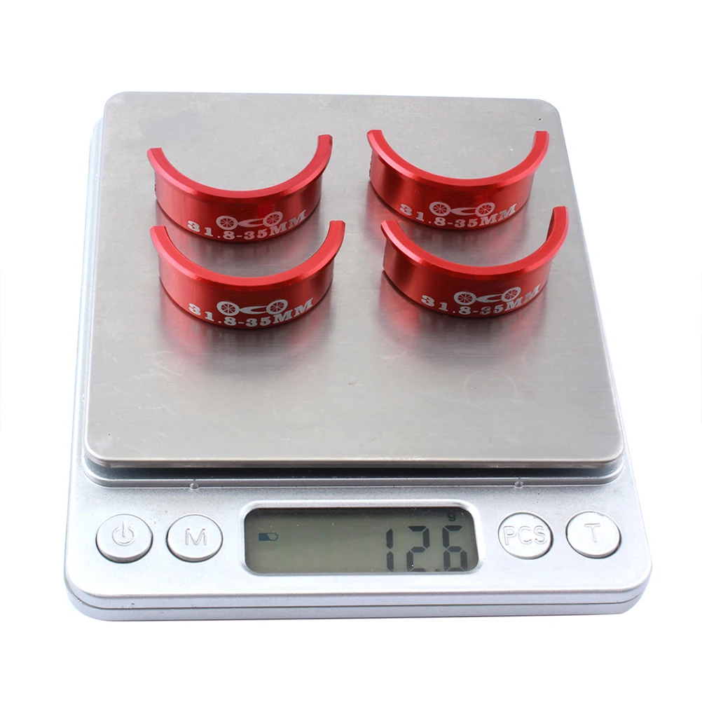 

4Pcs Handlebar Conversion Shims 31.8mm to 35mm Increase Clamp Adjustable Aluminum Bike Adapter for Aheadset Stems