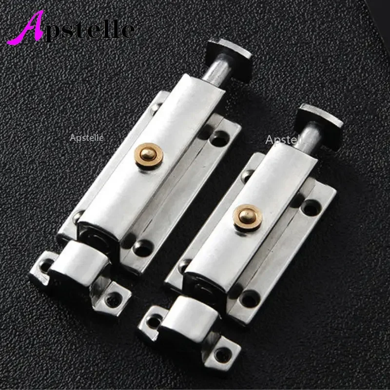 2/3/4/5inch Automatic Zinc Alloy Door Latch Barrel Bolt Hasp Stapler Gate Lock Safety Easy To Install for Bathroom Washroom