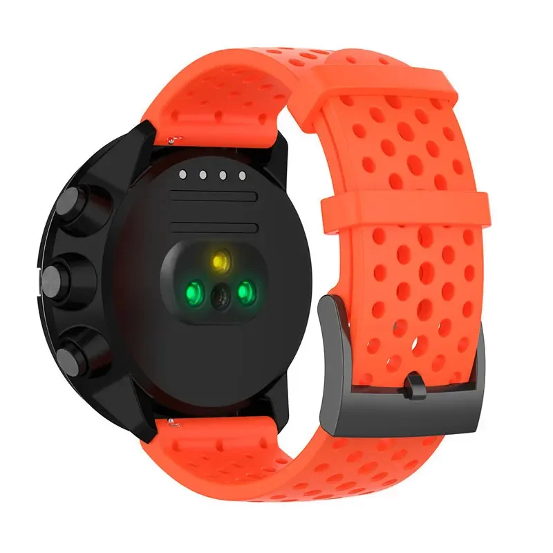 24 مللي متر شريط للرسغ ل Suunto 9 Brao D5 المتقشف الرياضة HR بارو Smartwatch سيليكون سوار ل الأحفوري Q الرجال Q آلة الهجين