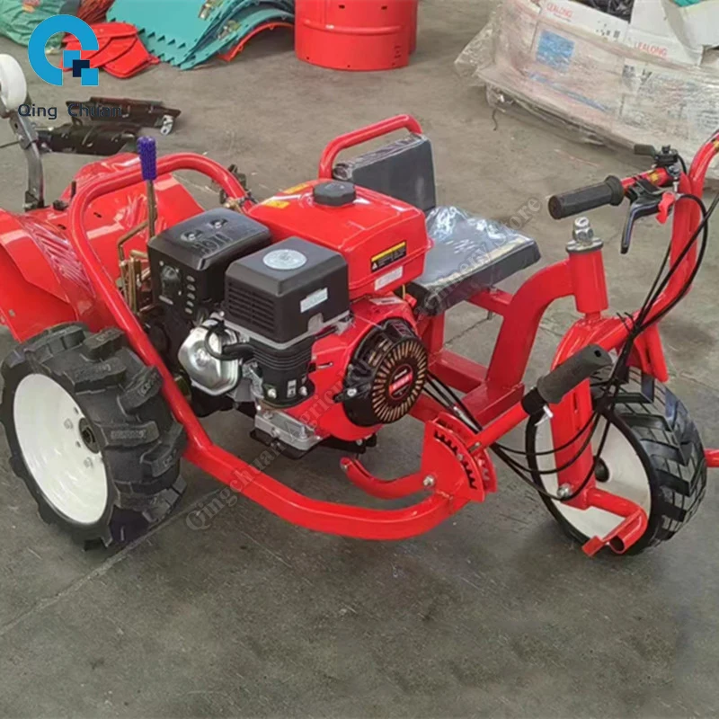 Micro Tiller Riding Three Wheeled Greenhouse Orchard Plow Agricultural Machinery Multifunctional Micro Tiller