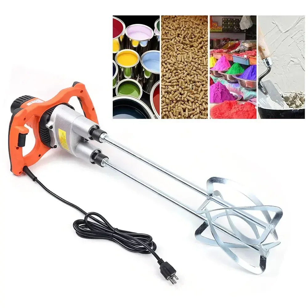 

Electric Cement Mixer 2 Carbon Brushes Included Lock Button Continuous Operation for Drywall Plasterer Tile Installer​​