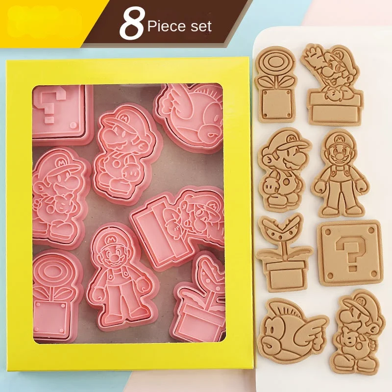 8pcs/set Cookie Cutters Animal Dog Type Stamp Embosser for Biscuit Pastry Bakeware Baking Cookies Molds Kitchen Accessories