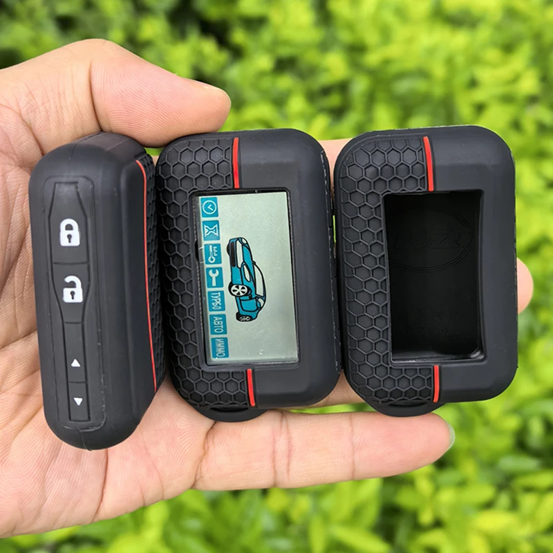Car Silicone Key Case For 2 Way Car Alarm System For Starline E60 E61 E62 E90 E91 Russian LCD Remote Control Key Fob
