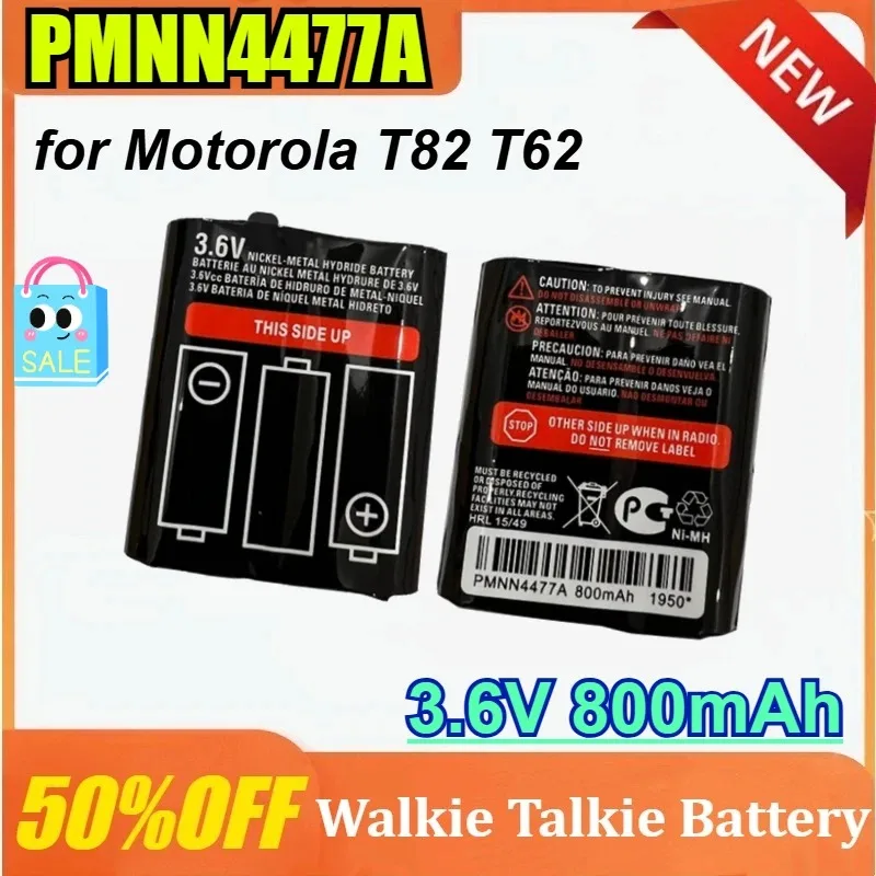 

New 3.6V 800mAh PMNN4477A for Motorola T82 T92 Walkie-talkie Battery