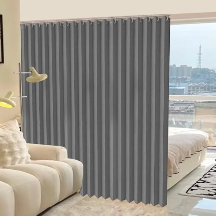 

Дверь-гармошка 100×84 дюйма, водонепроницаемая штора для шкафа, разделитель для открытой комнаты, 1 панель