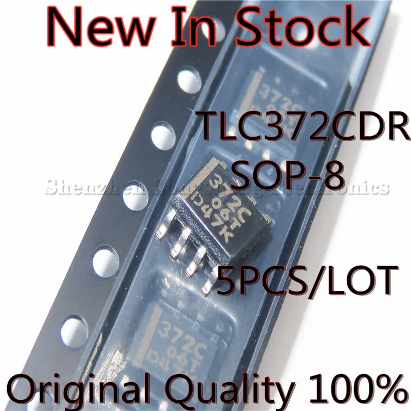 5PCS/LOT TLC372CDR  TLC372C 372C SOP-8 Linear Comparator Chip New In Stock