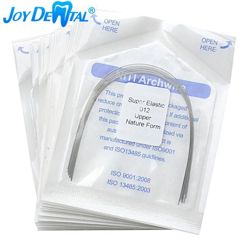 10pcs/Pack Dental Arch Wires Niti Natural Form Round Super Elastic Orthodontic Archwires Dentistry Accessories for Ortho Bracket