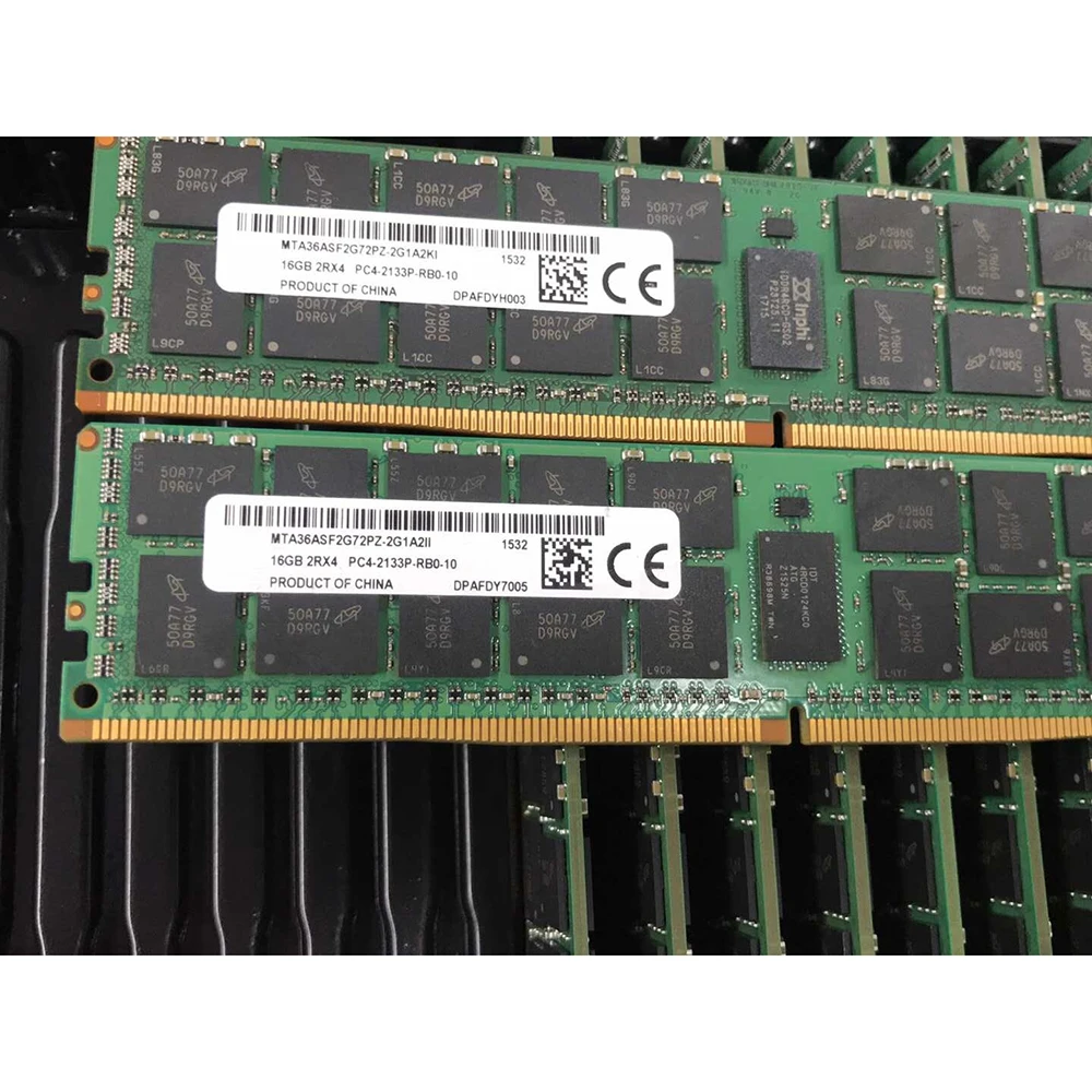 1 قطعة ذاكرة الوصول العشوائي 16 جرام 16 جيجابايت 2RX4 PC4-2133P DDR4 2133 ذاكرة الخادم MTA36ASF2G72PZ-2G1A2