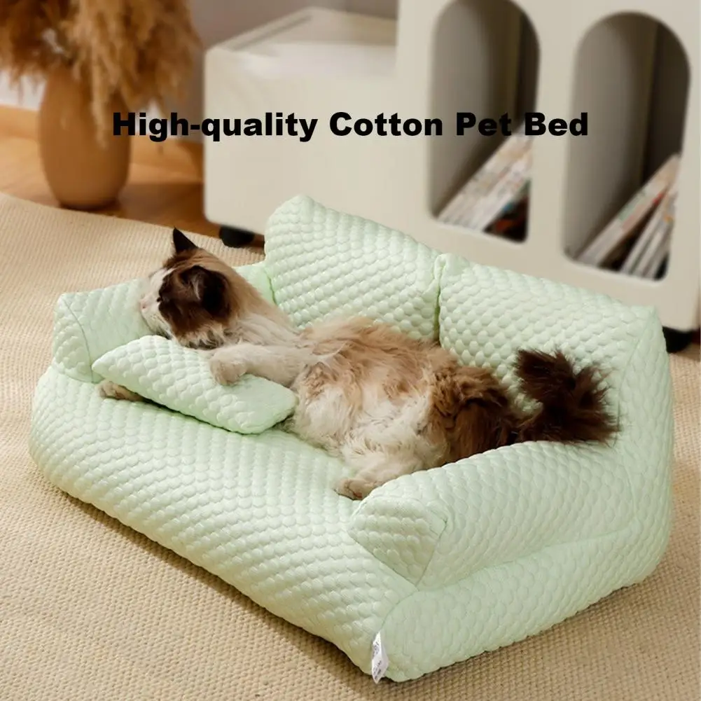 

Sofa-shaped Pet Bed Pet Sofa Bed Ice Silk Pet Bed Set for Small Medium Large Dogs Cats Summer Sleeping Comfort for Furry Friends