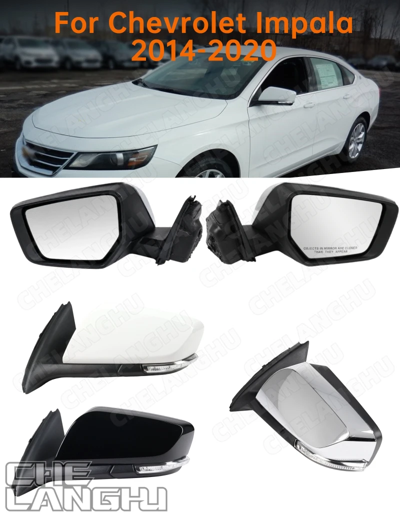 Rear Mirror Assembly For Chevrolet Impala 2014 2015 2016 2017 2018 2019 2020 Car Door Wing Mirror Various Plug Configurations