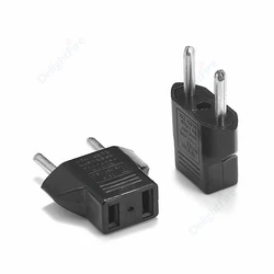 1-100pcs US/EU Socket US To EU Plug Adapter 2pin 4.0mm Euro Travel Adapter EU To US Plug Power Adapter Converter Electric Outlet