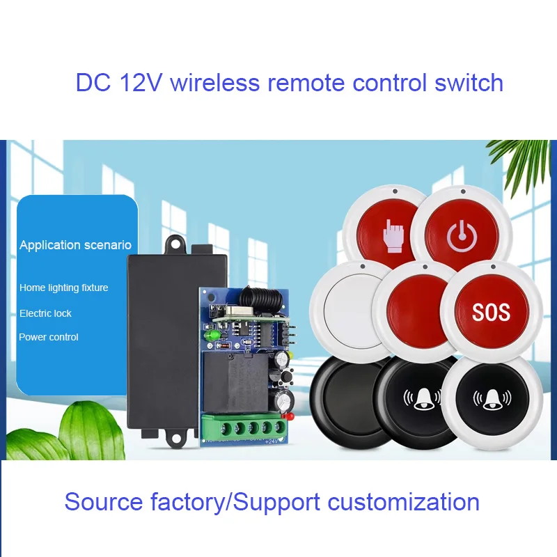 433mhz Universal DC12V  10A relay  RF Wireless Remote Control switch  Receiver Transmitter Lighting/LED remot/lamp