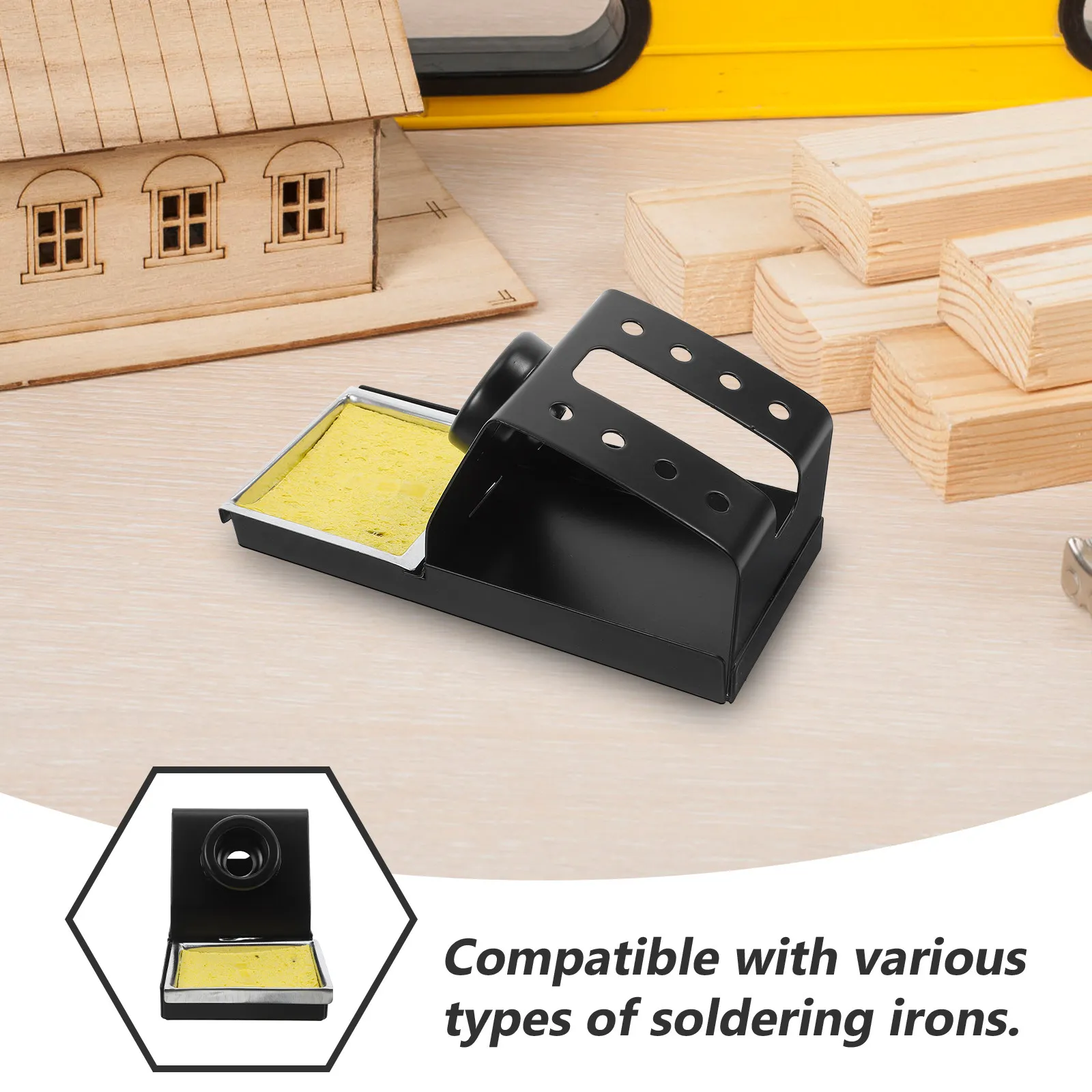 Universal Soldering Iron Stand Holder for Wood Burning Pyrography Tools Metal Workstation with Quick Heat Dissipation 8 Top