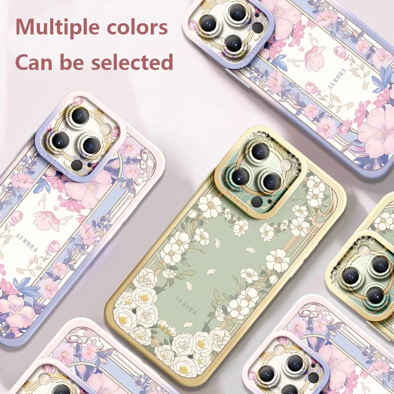 Deluxe Transparent Case For iphone 15 14 13 12 11 Pro Max X XR Xs Tianmen flower Silicone Advanced Cell Phone Protective Cover