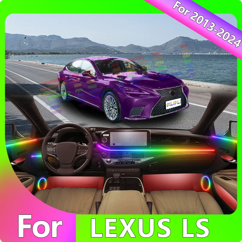 

FILIPLI For LEXUS LS For 2018 Smart Music Dynamic RGB LED Strip USB 12V Powered RGB LED Strip with Smartphone Sync Auto Dimming