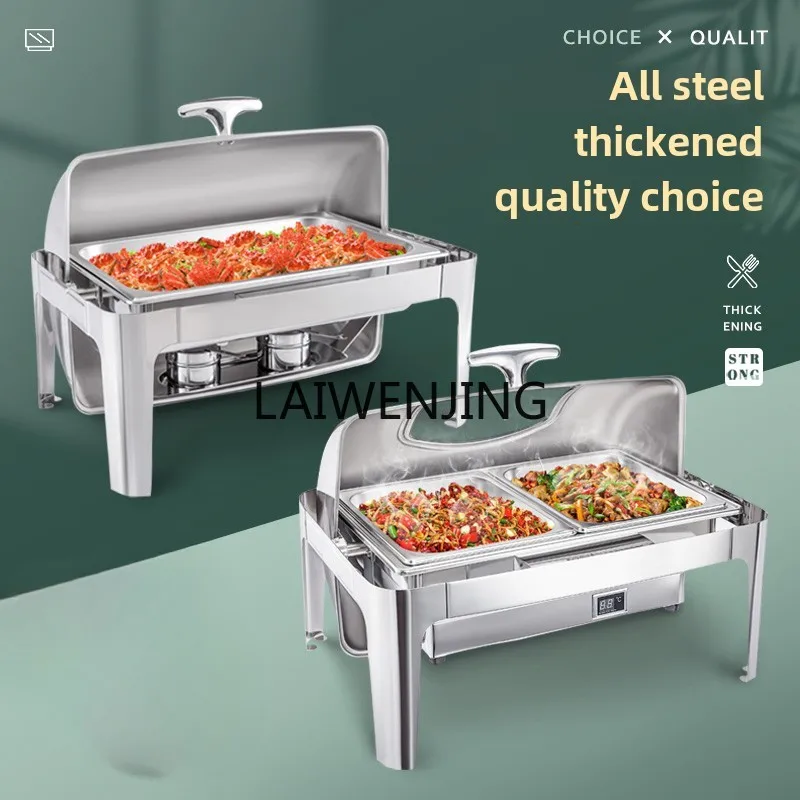 

MJY Thickened Electric Heating Buffet Furnace Flip Square Insulation Pot Hotel Tableware