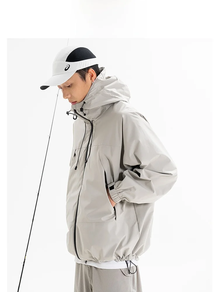 

Wassup2025 Весенняя новая мужская футболка свободного покроя Jaet, фтористойкое ветрозащитное уличное пальто из полиэфирного волокна