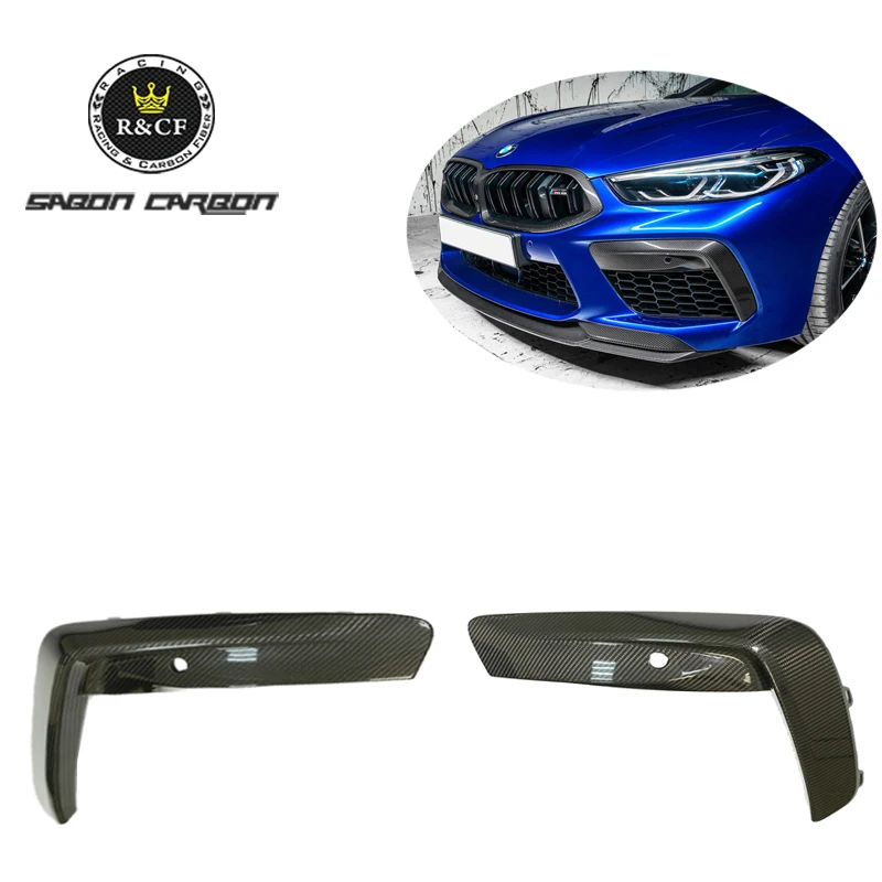 M8 F91 F92 F93 Carbon Fiber Front Bumper Splitter Trim OEM style M8