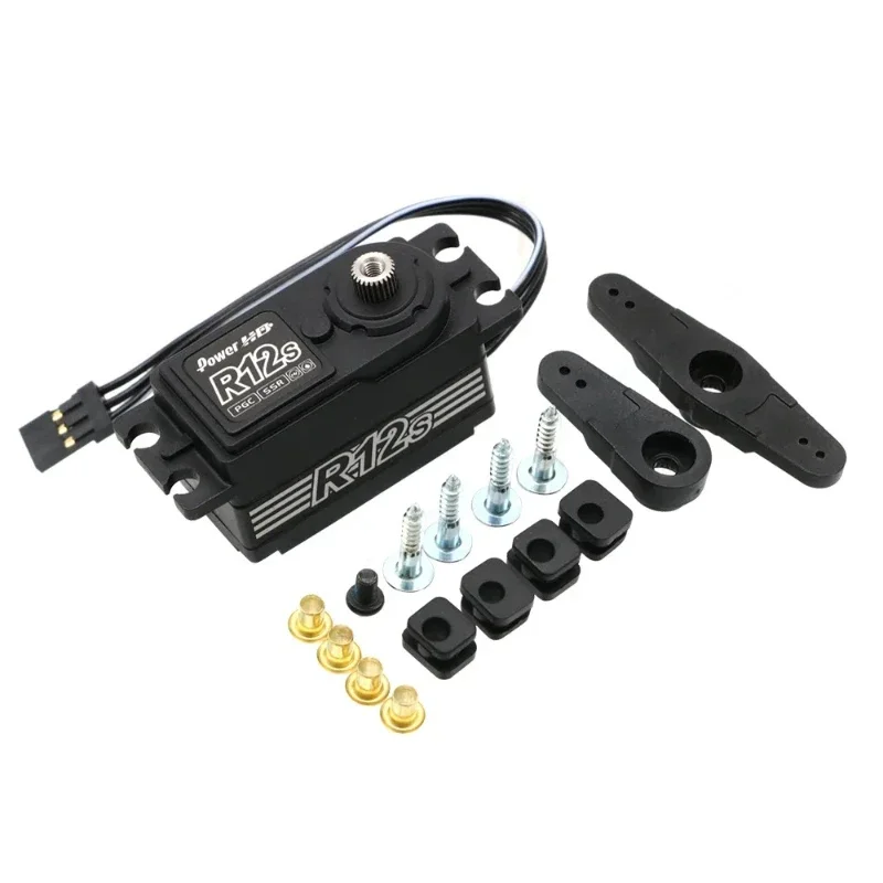 AvaCore1pcs Power HD R12S 12KG High Torque Brushless Metal Gear Servo 6.0-8.4V For 1/10 Rc Electric Car
