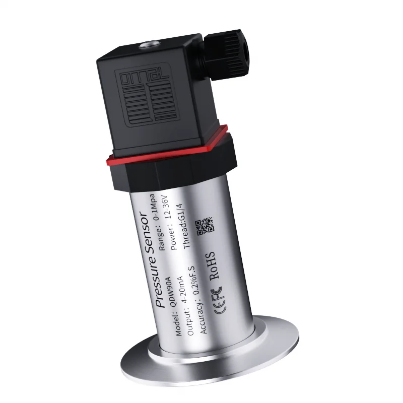Tri Transmissor de Pressão Sanitária do Filme Liso da Braçadeira Poder para a Indústria do Suco do Leite do Alimento 010v Rs485 420m Output dc 24v