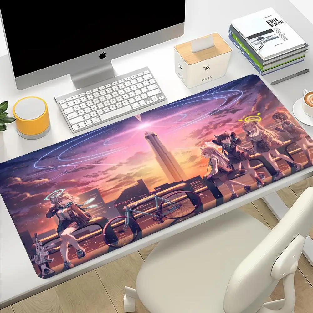 XXL Large Sorasaki Hina Hifumi Tendou Arisu Kuda Izuna Mousepad Keyboard Pad Blue Archive Mouse Pad 400X900 Mousepad