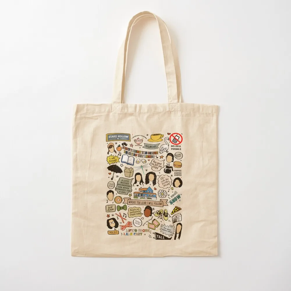 Gilmores Film Girls - Stars Hollow Tote Bag Women's shopping bag personalized tote bag reusable shopping bags