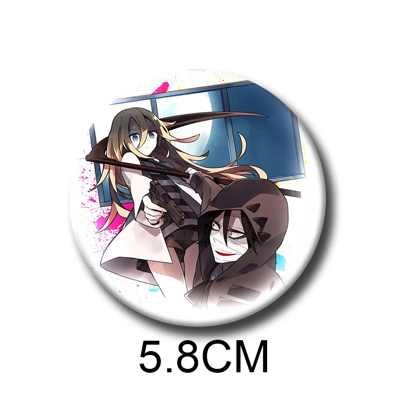 58mm Anime Game Angels of Death Portable Mirror Cute Anime Character Cartoon Mini Makeup Mirror Accessories Decor Fans Collect
